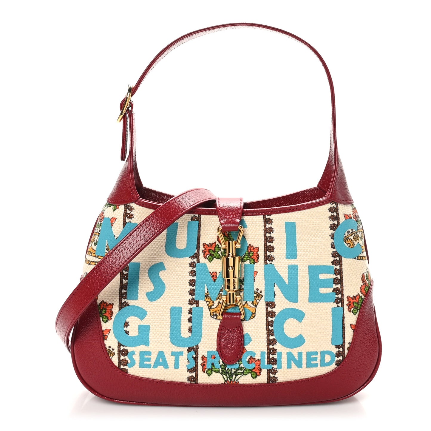 Canvas Calfskin 100 Centennial Music Small Jackie 1961 Hobo Ivory Red