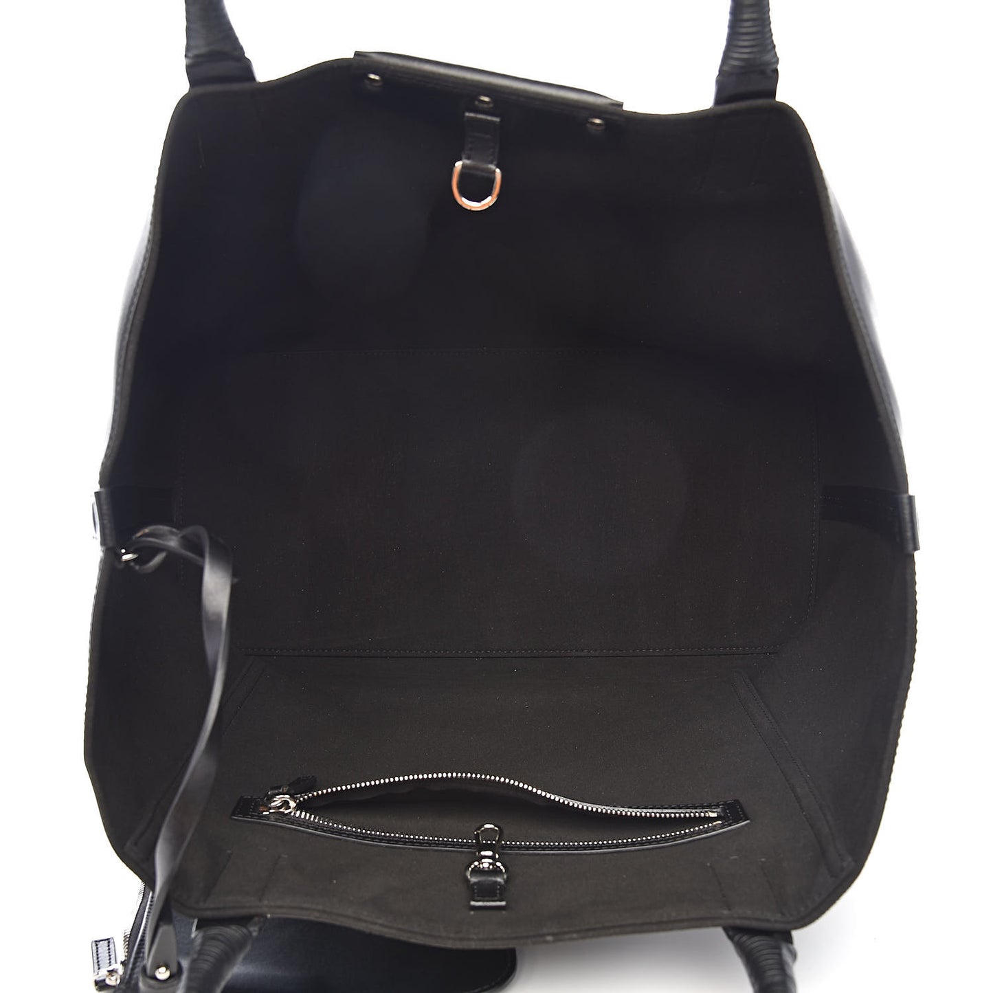 Calfskin Large Antigona Whipstitch Handle Tote Black