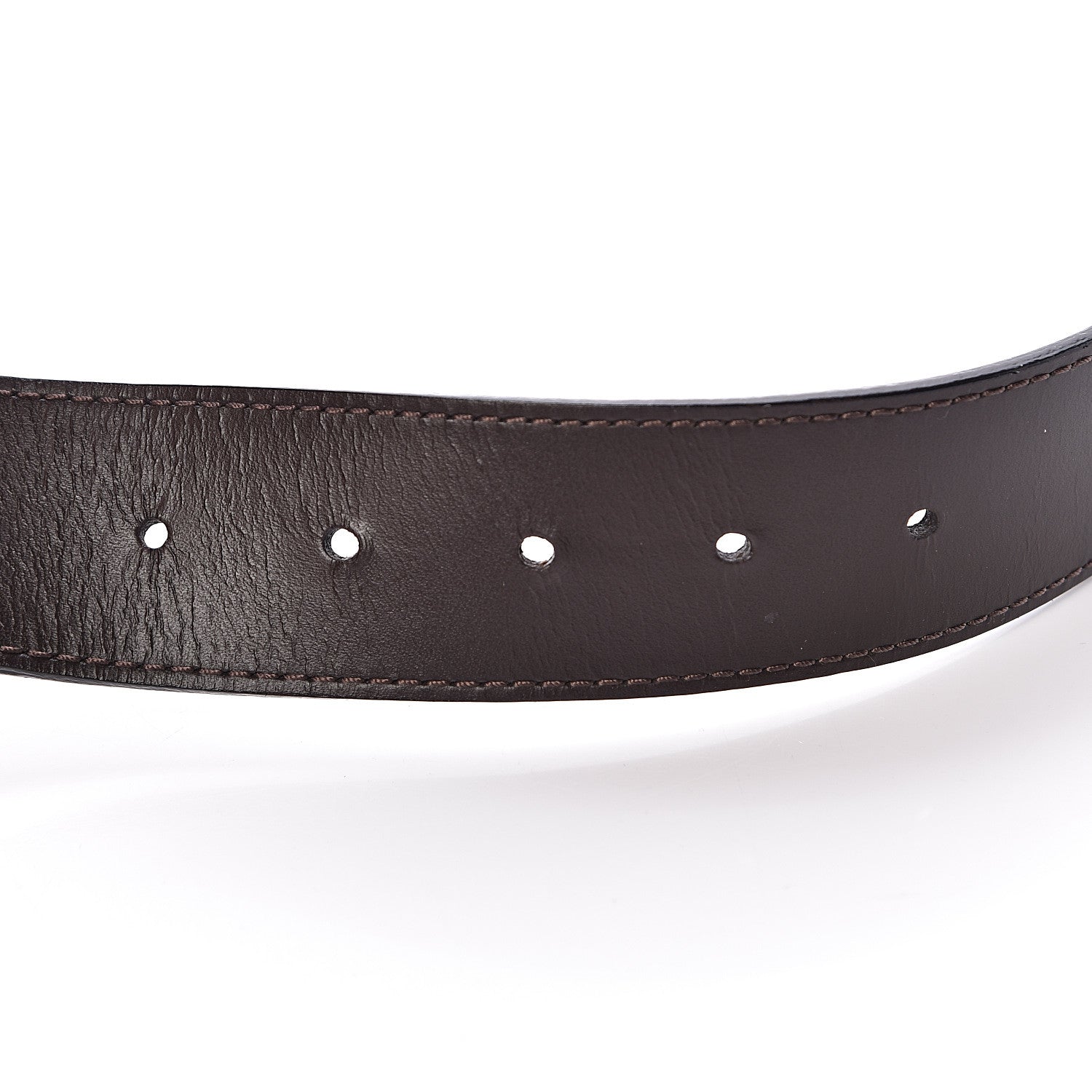 Louis Vuitton Calfskin 40mm LV Initiales Reversible Belt 95 38 Dark Brown Black 6 of 8