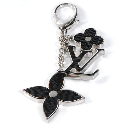 Louis Vuitton Fleur d Epi Bag Charm Key Holder Black 1 of 6