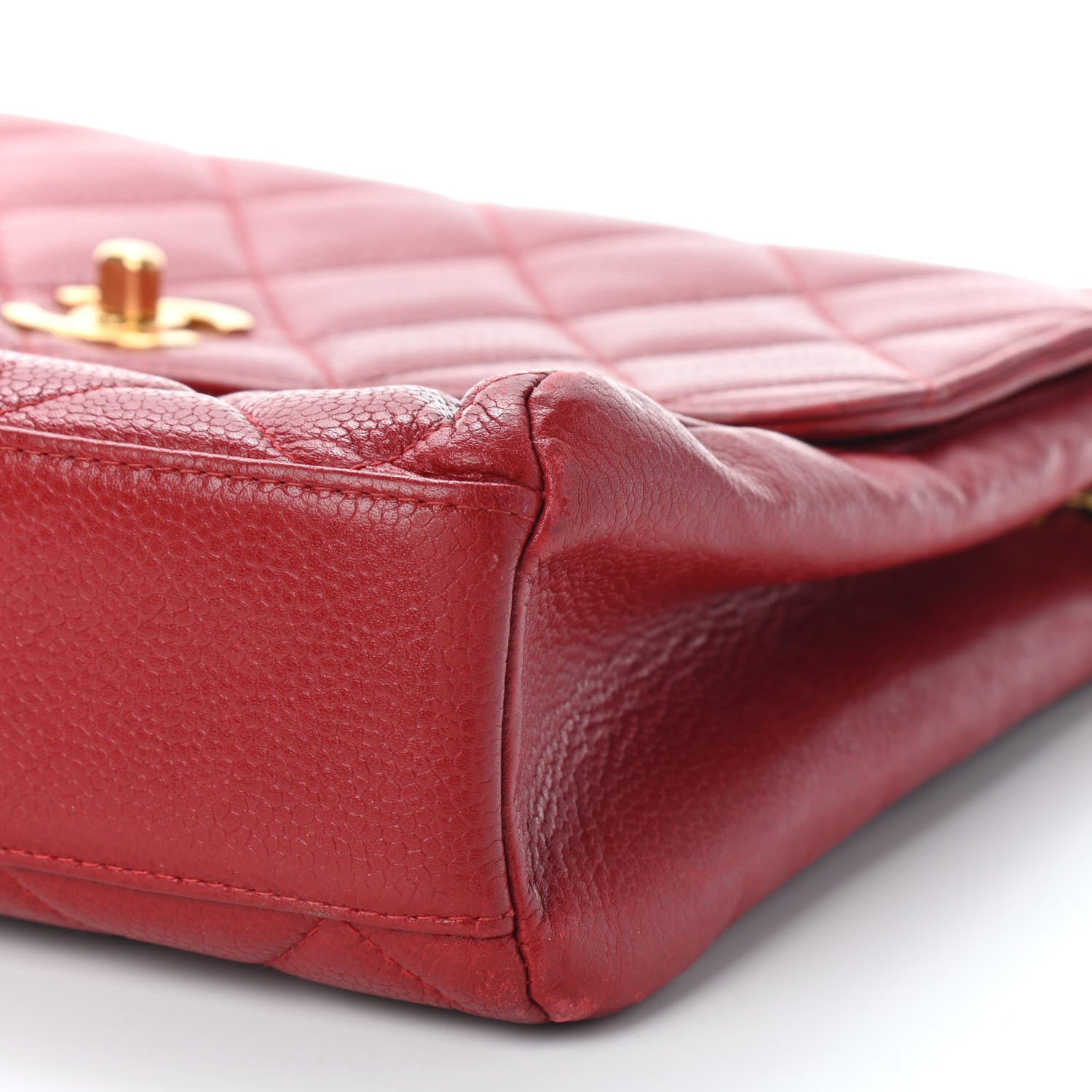 Chanel Caviar Quilted Small Single Flap Red 8 of 9
