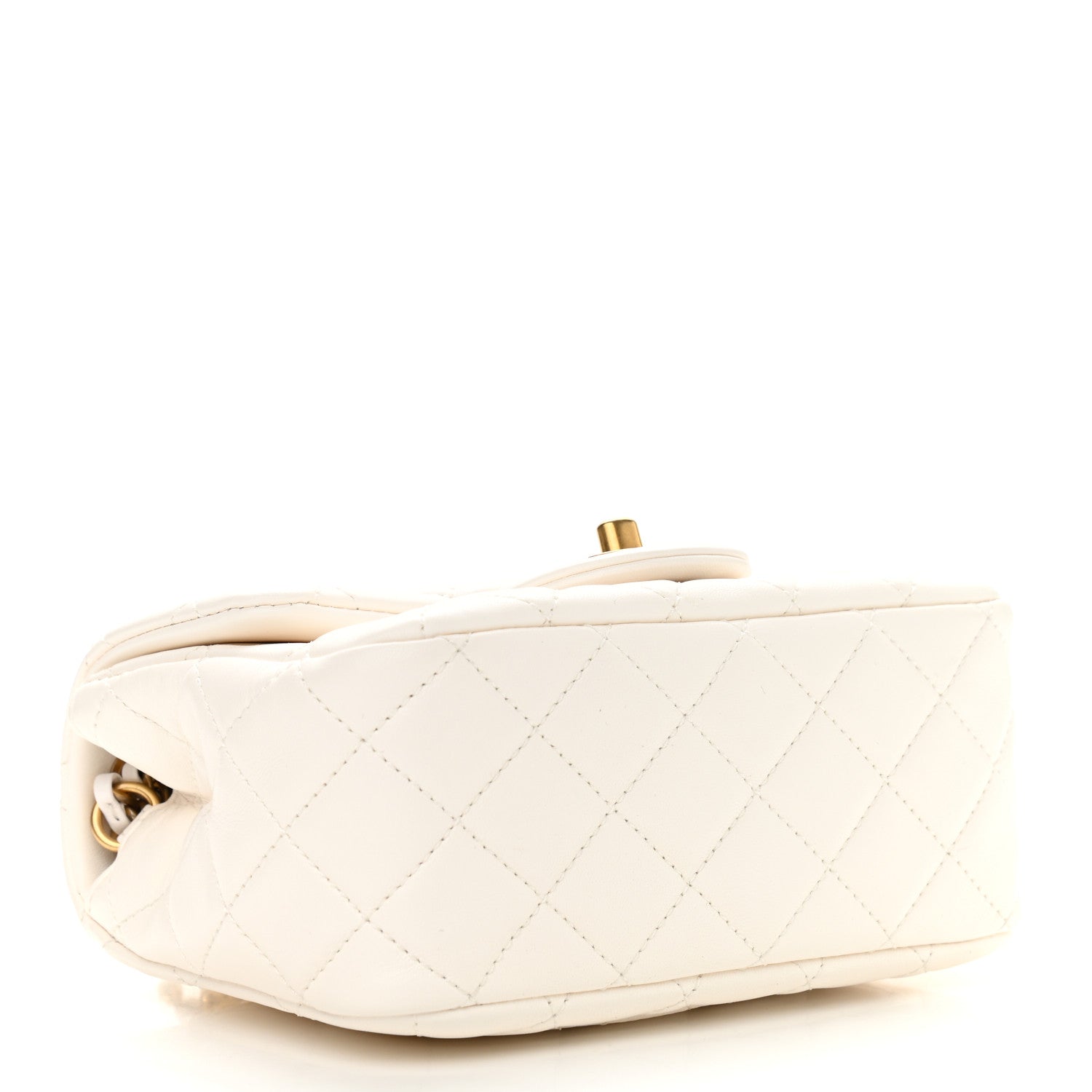 Chanel Lambskin Quilted Mini Pearl Crush Flap White 4 of 9