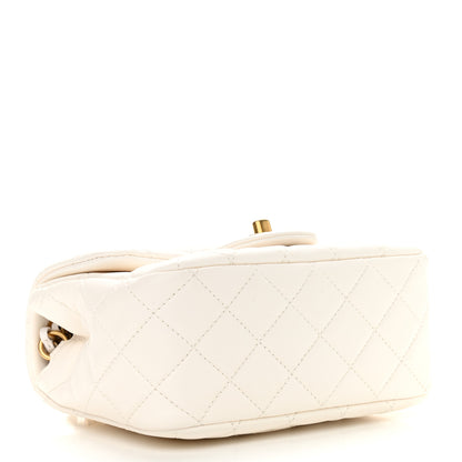 Chanel Lambskin Quilted Mini Pearl Crush Flap White 4 of 9
