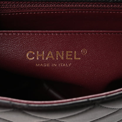 Chanel Metallic Lambskin Quilted Large Chic With Me Flap Black 5 of 10