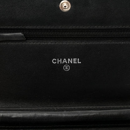 Chanel Patent Quilted Brilliant Wallet On Chain WOC Black 7 of 12