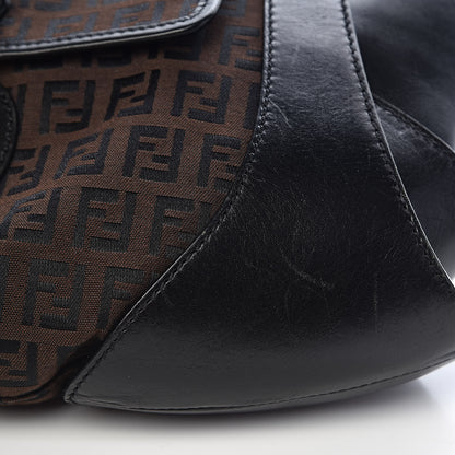 Fendi Zucchino Vitello Medium Compilation Hobo Dark Brown 10 of 13