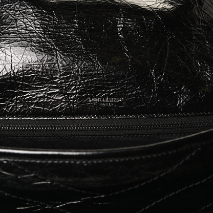Saint Laurent Crinkled Calfskin Matelasse Monogram Medium Niki Chain Satchel Black 11 of 18