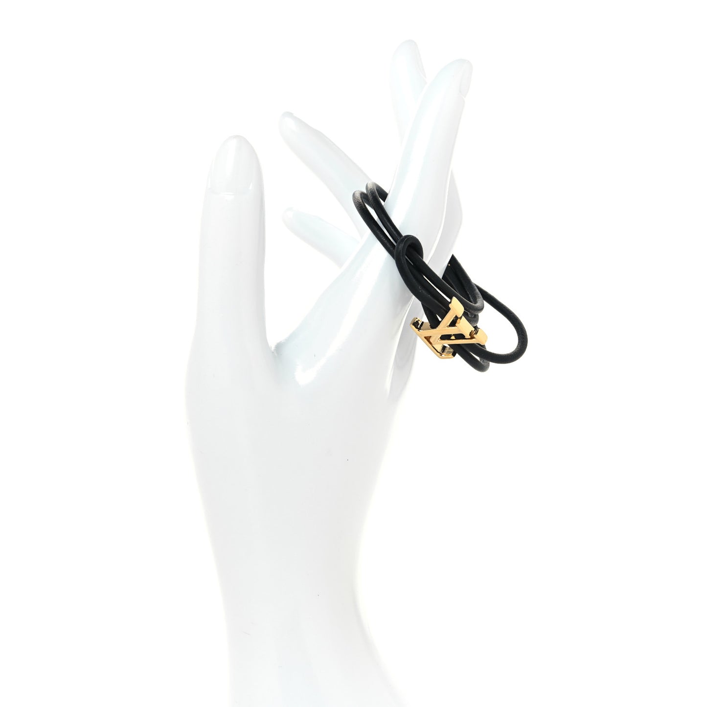 Calfskin LV Bloom Bracelet Black