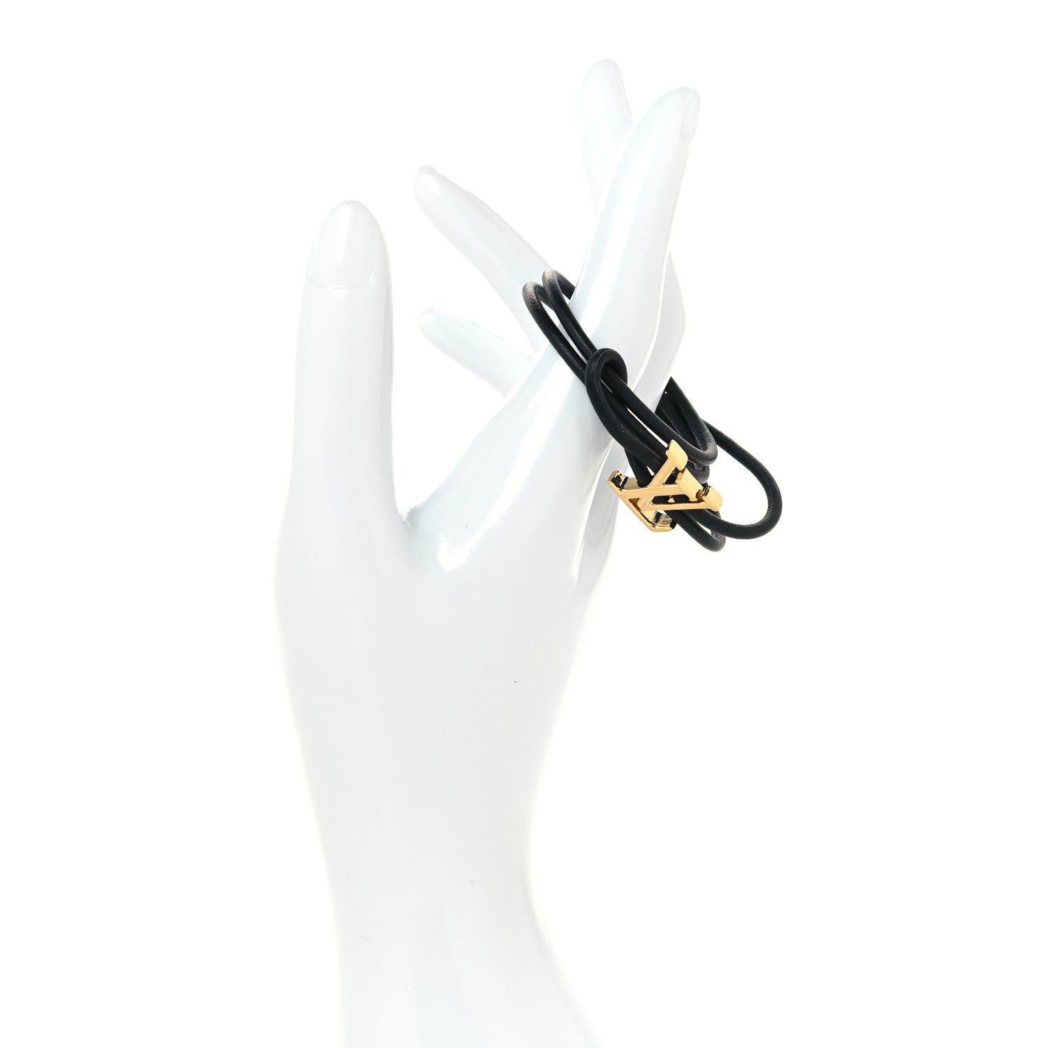 Louis Vuitton Calfskin LV Bloom Bracelet Black 2 of 5