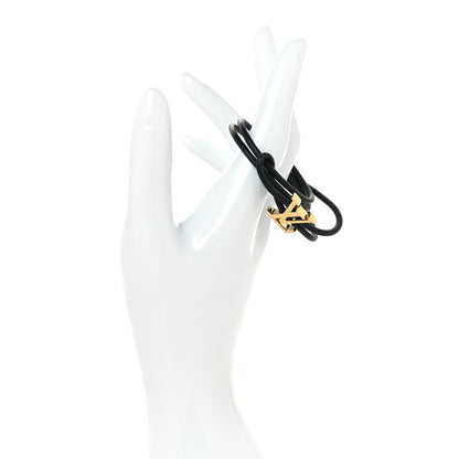 Louis Vuitton Calfskin LV Bloom Bracelet Black 2 of 5