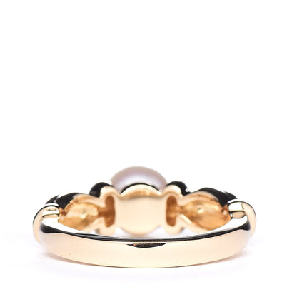 Tiffany 18K Yellow Gold 7-7.5mm Pearl Ring 52 6 4 of 5
