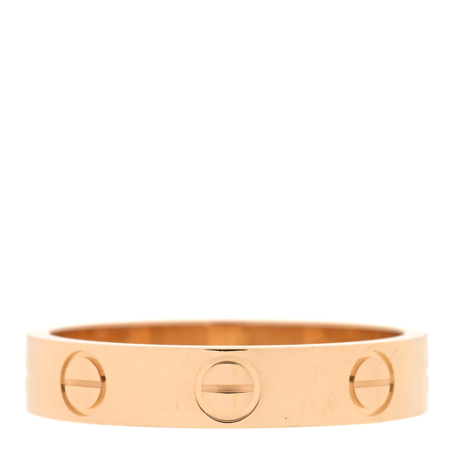 18K Yellow Gold 3.5mm LOVE Wedding Band Ring 50 5.25
