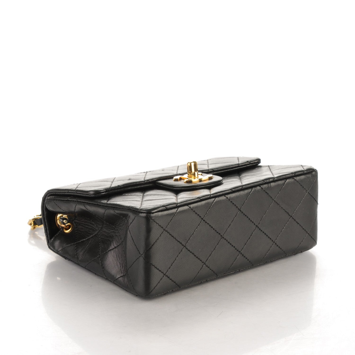 Chanel Lambskin Quilted Mini Square Flap Black 4 of 8