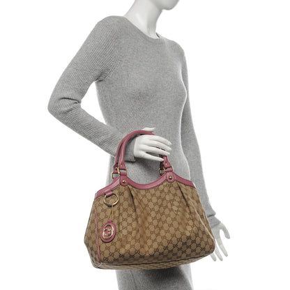 Gucci Monogram Margaux Calfskin Medium Sukey Tote Beige Ebony Vintage Rose 2 of 8