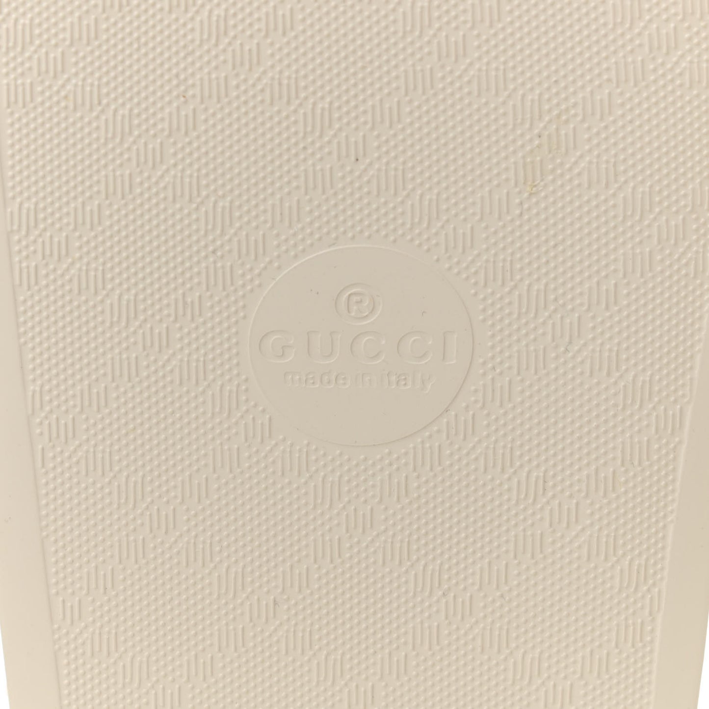 GUCCI X KEN SCOTT Rubber Womens Interlocking G Slide Sandals 40 Ivory