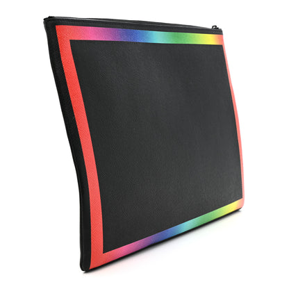 Louis Vuitton Taiga Rainbow Pochette A4 Black 3 of 7
