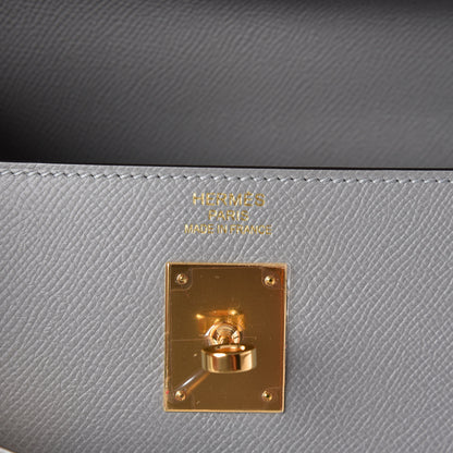 Hermes Epsom Kelly Sellier 35 Gris Mouette 6 of 9