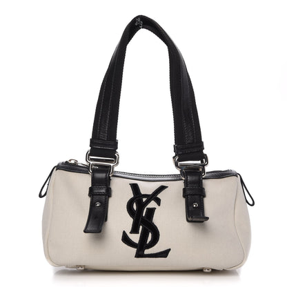 Saint Laurent Canvas Kahala Boston White 1 of 11