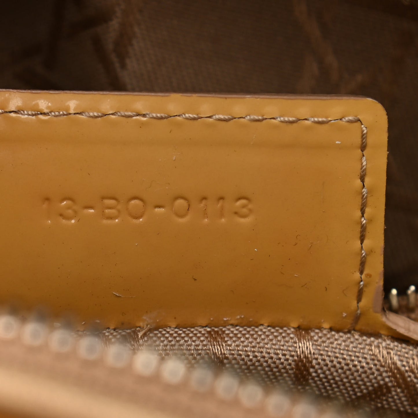 Patent Cannage Large Lady Dior Yellow