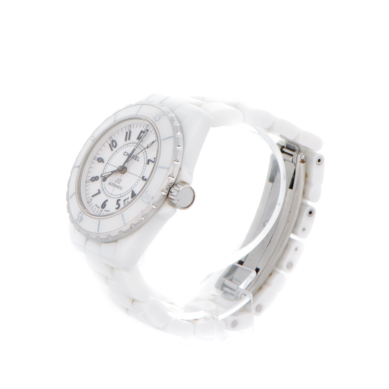 Chanel Stainless Steel Ceramic 38mm J12 Automatic Watch White 3 of 8