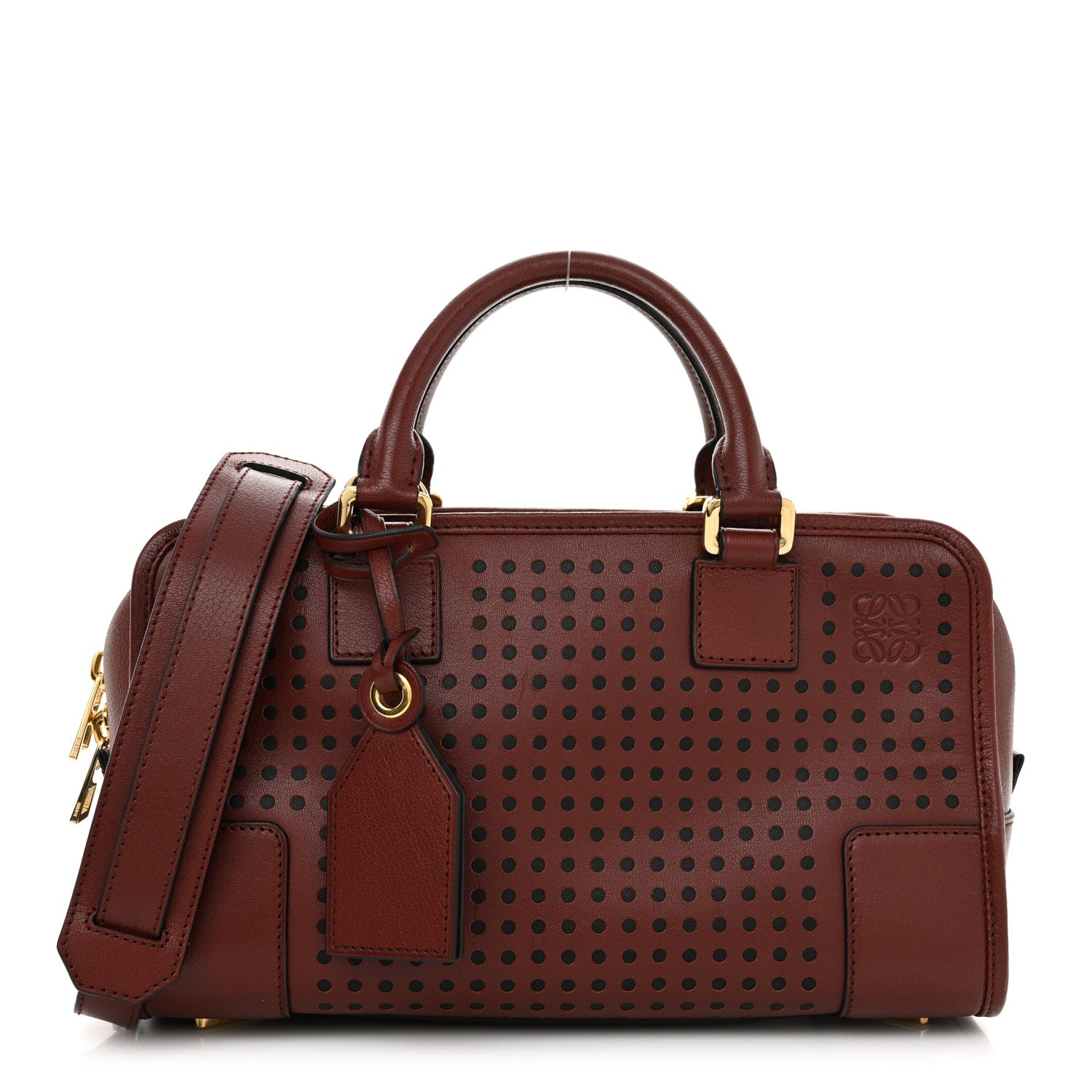 Loewe Calfskin Perforated Amazona 28 Berry 1 of 11