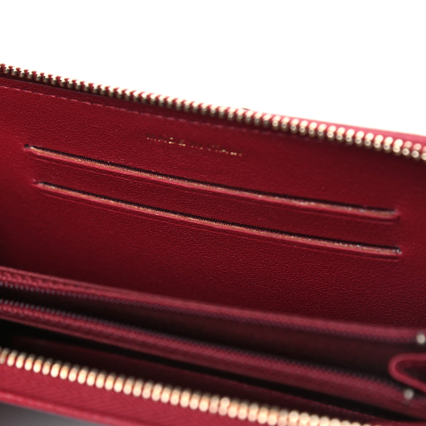 Sheepskin Caviar Chevron Quilted Medium Mademoiselle Vintage Zip Around Wallet Red