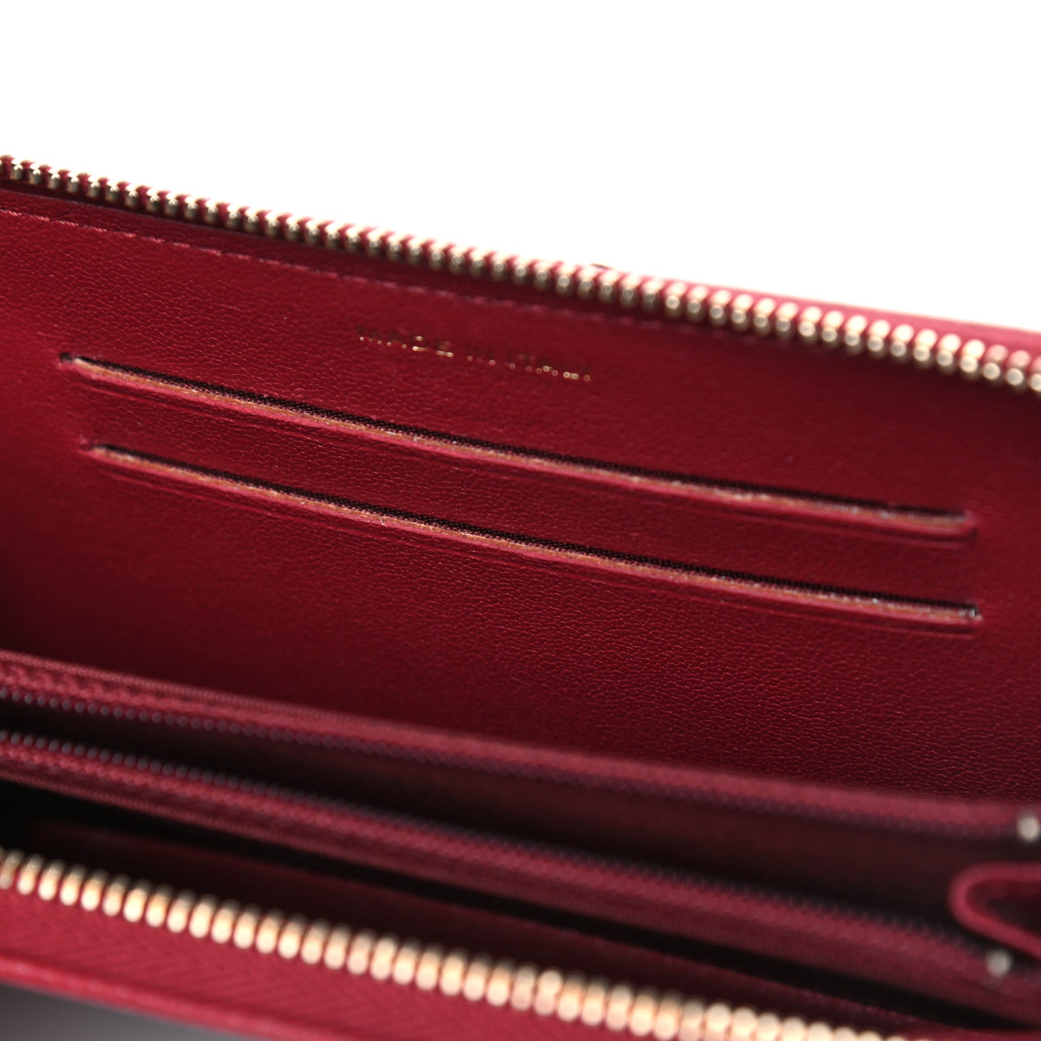 Chanel Sheepskin Caviar Chevron Quilted Medium Mademoiselle Vintage Zip Around Wallet Red 12 of 18