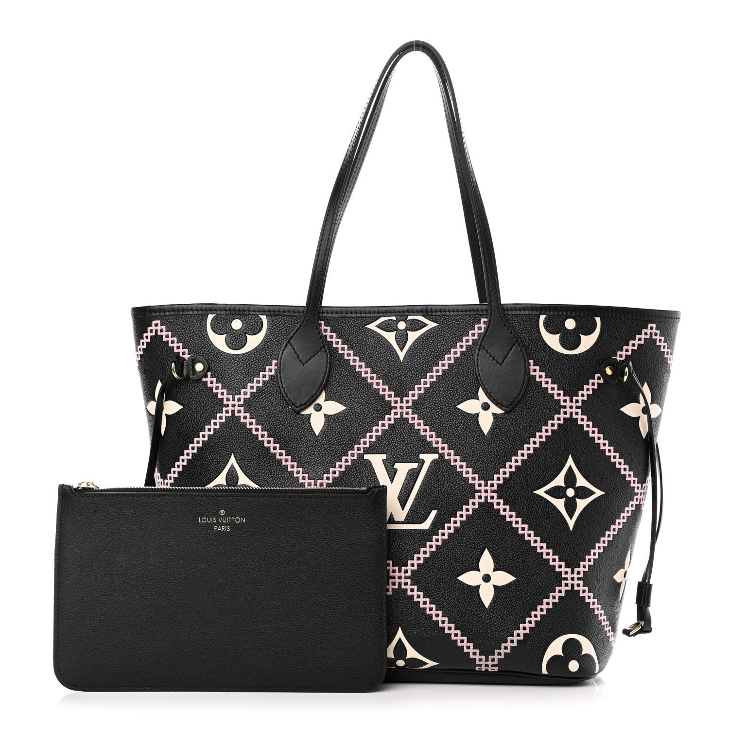Louis Vuitton Empreinte Monogram Giant Broderies Neverfull MM Black 3 of 10