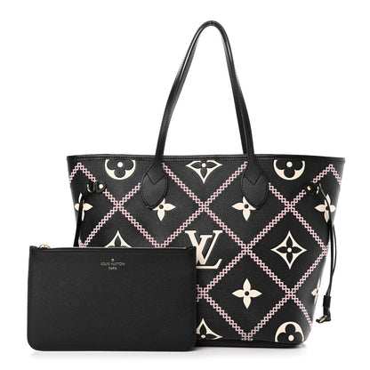 Louis Vuitton Empreinte Monogram Giant Broderies Neverfull MM Black 3 of 10