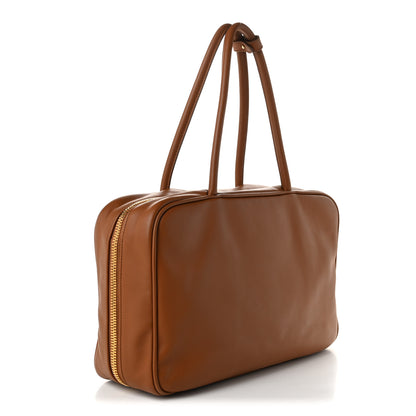 Miu Miu Soft Calf Softy Medium Beau Top Handle Bag Cognac 3 of 9