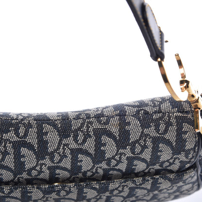 Christian Dior Monogram Saddle Bag Blue 8 of 12