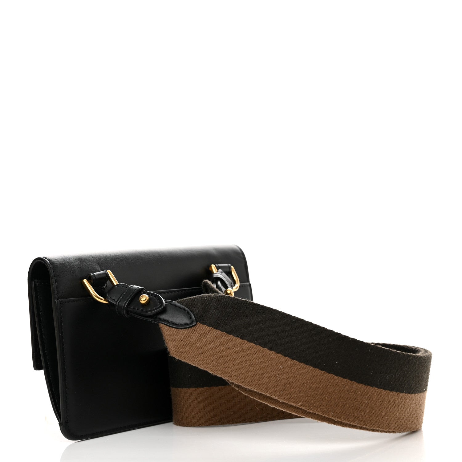 Fendi Vitello King Mini Flat Baguette Black 3 of 12