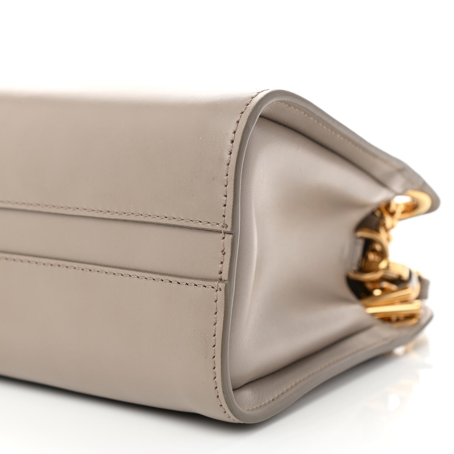 Chloe Shiny Calfskin Mini Annie Shoulder Bag Motty Grey 7 of 8