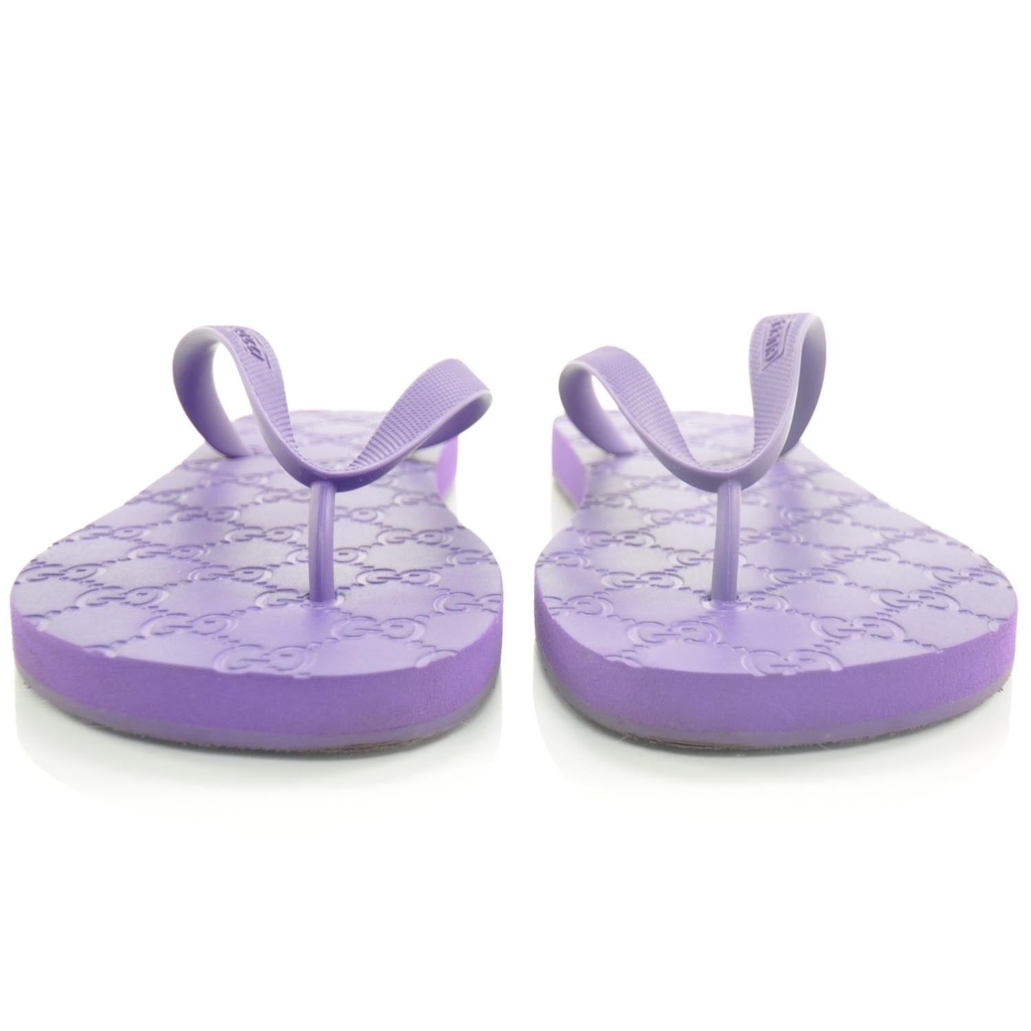 Gucci Rubber Guccissima Bedlam Thong Sandals Flip Flops 38 3 of 8