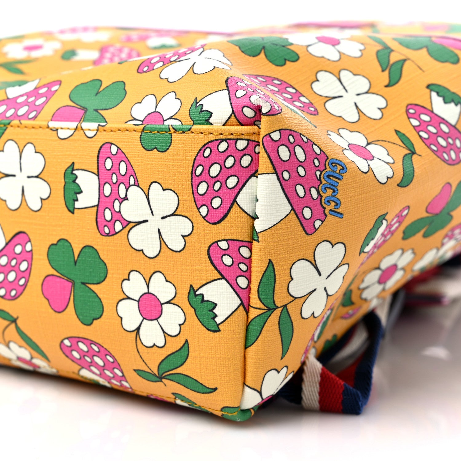 Gucci Canvas Childrens Flower Mushroom Print Backpack 10 of 12