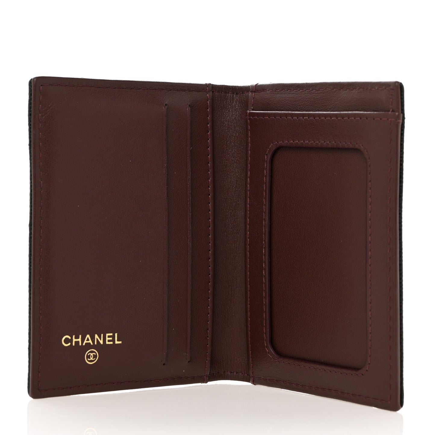 Caviar Quilted Card Holder Wallet Black