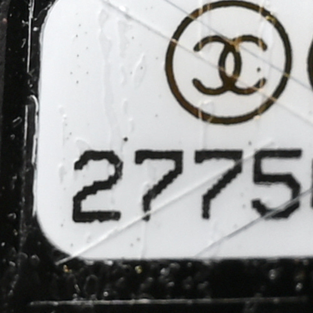 Grained Calfskin Large Coco Eyelets Shopping Tote Black