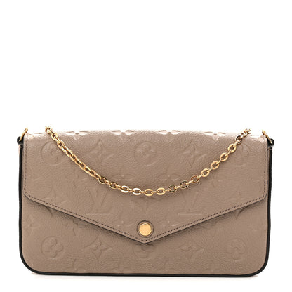 Louis Vuitton Empreinte Pochette Felicie Chain Wallet Tourterelle 1 of 10