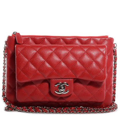 Chanel Caviar Daily Zip Crossbody Red 1 of 7