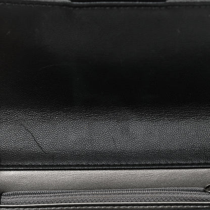 Chanel Goatskin Quilted Logo Small Chic Flap Black 11 of 18