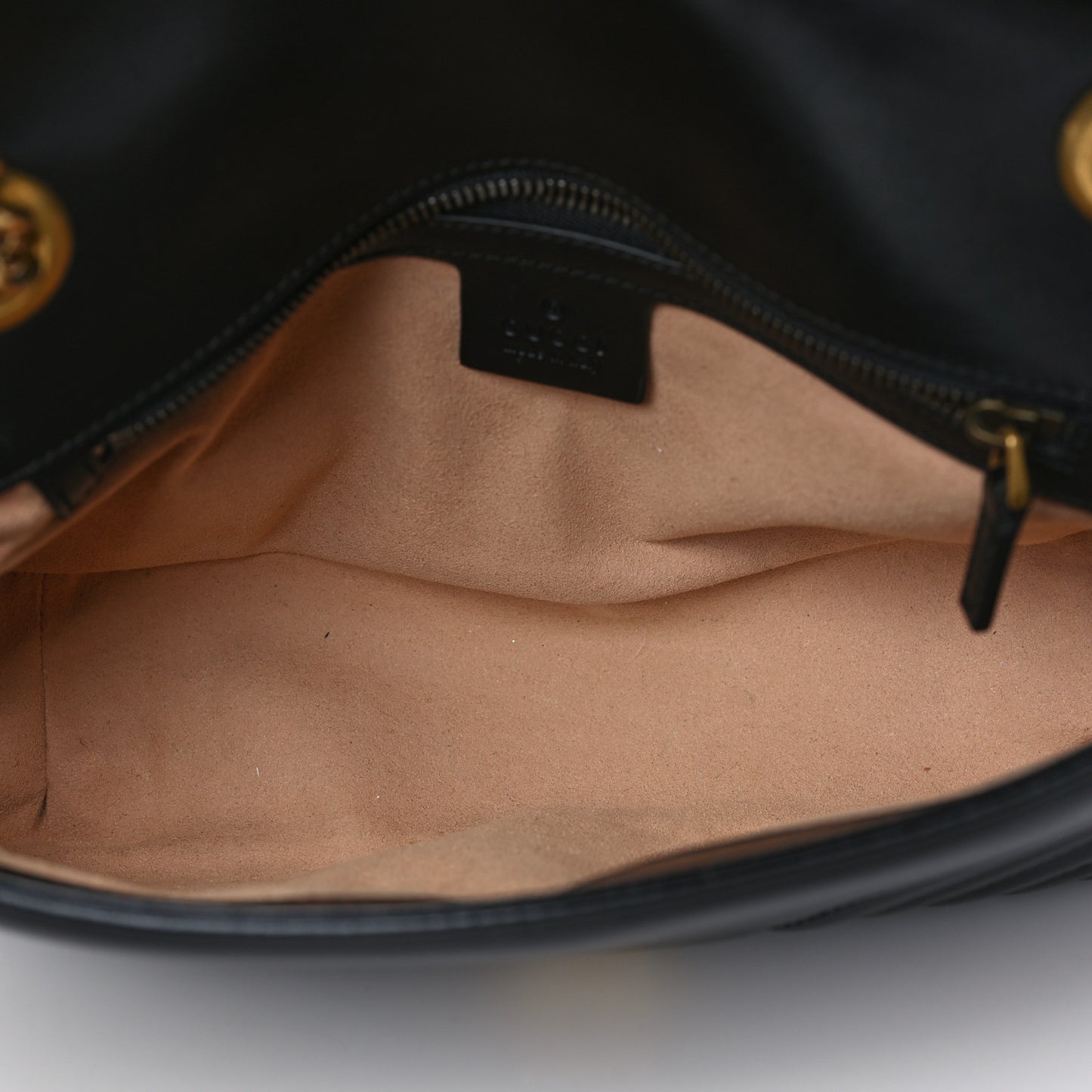 Calfskin Matelasse Small GG Marmont Shoulder Bag Black