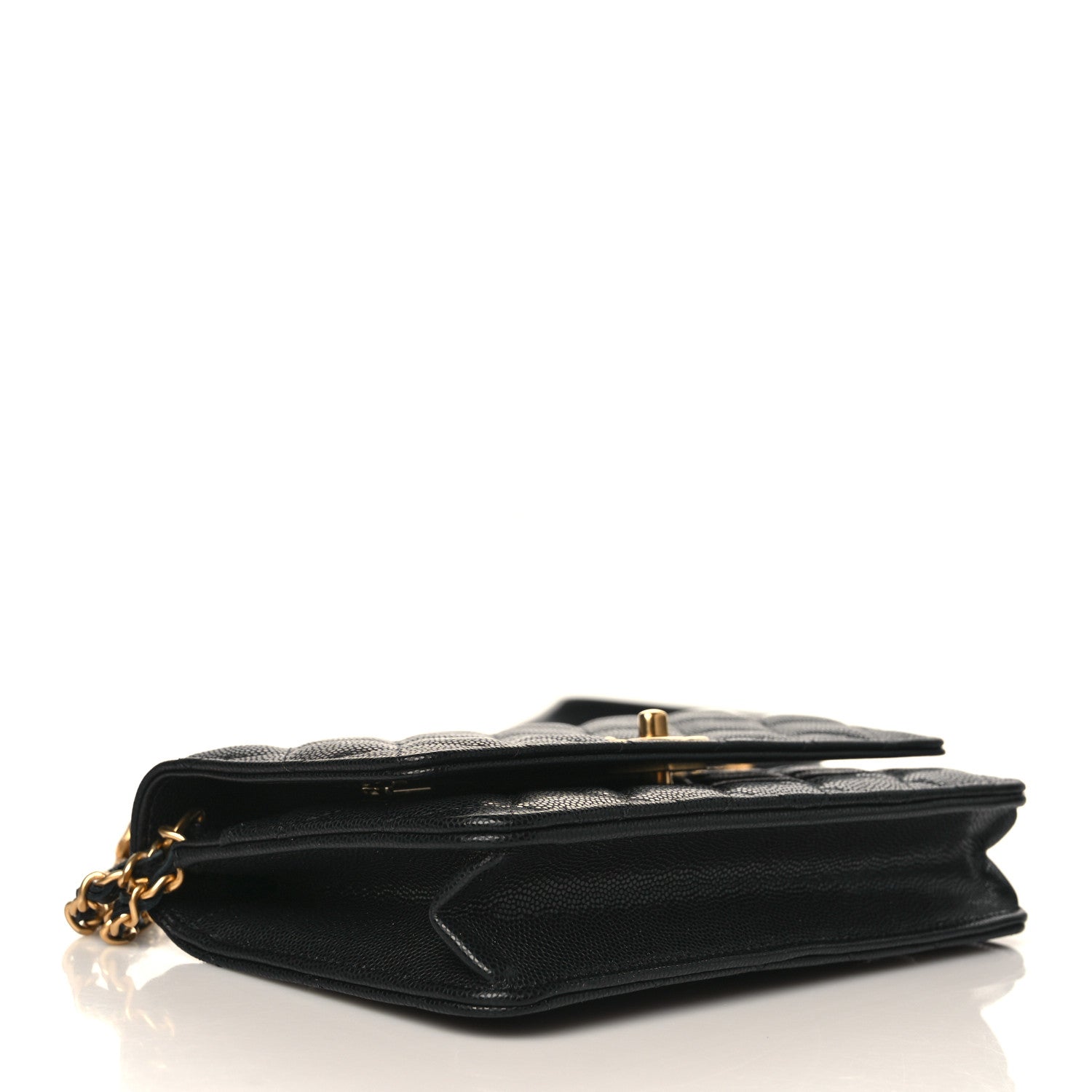 Chanel Caviar Quilted Twist Your Buttons Wallet On Chain WOC Black 3 of 9