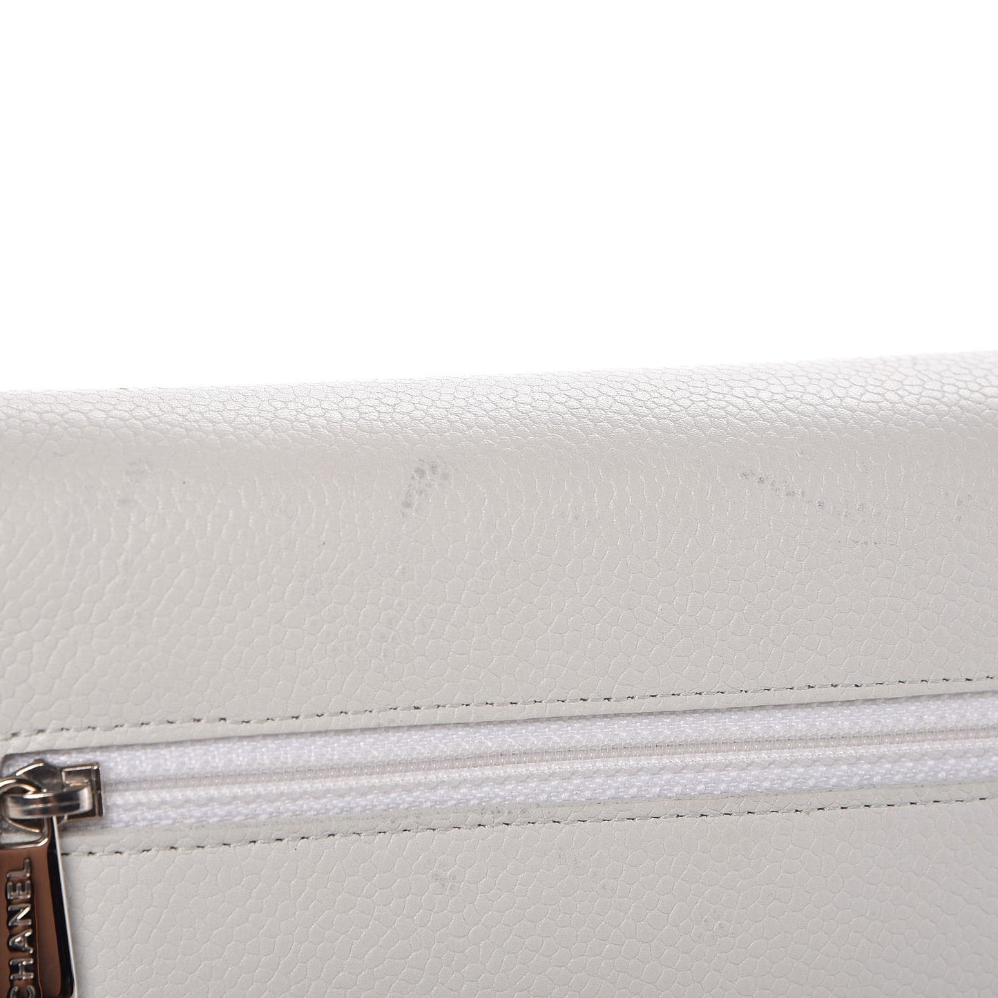 Caviar Timeless CC Wallet on Chain WOC White