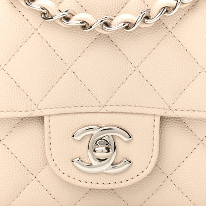 Chanel Caviar Quilted Mini Rectangular Flap Light Beige 8 of 10