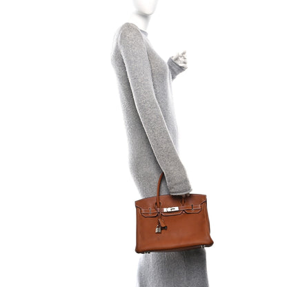 Hermes Natural Barenia Faubourg Birkin 30 Fauve 2 of 10