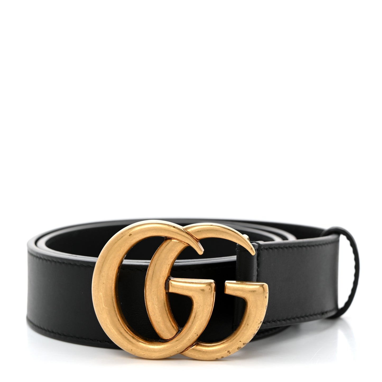 Moon Calfskin Double G 30mm Belt 75 30 Black