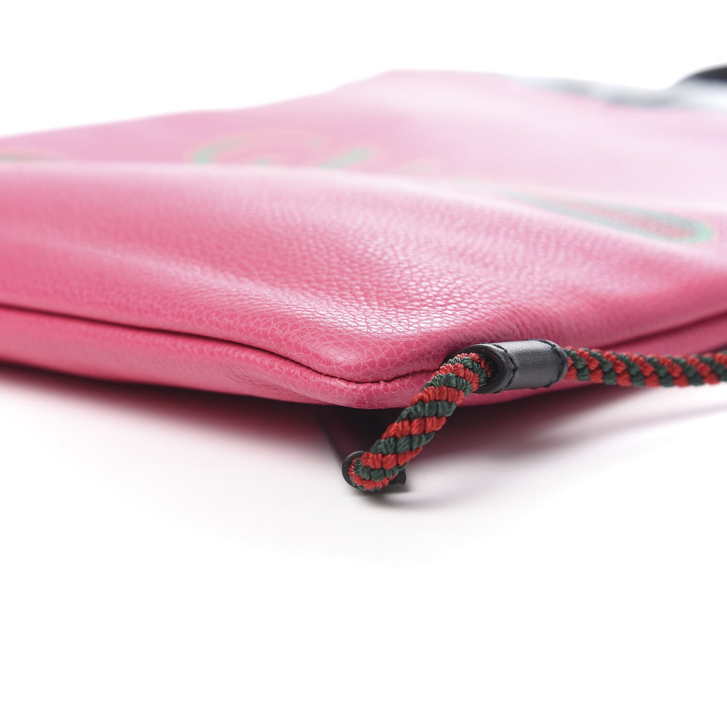 Grained Calfskin Logo Drawstring Backpack Box Pink Green Black