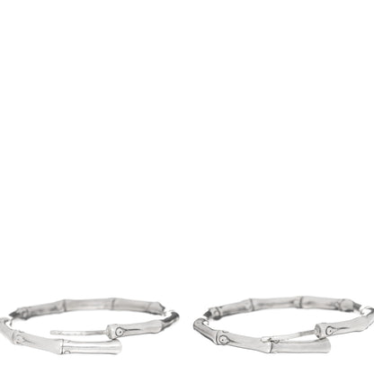 John Hardy Sterling Silver 35mm Bamboo Hoop Earrings 4 of 4