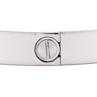 Cartier 18K White Gold LOVE Bracelet 16 6 of 7