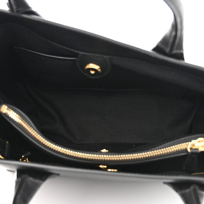 Burberry Derby Calfskin House Check Medium Banner Tote Black 6 of 10